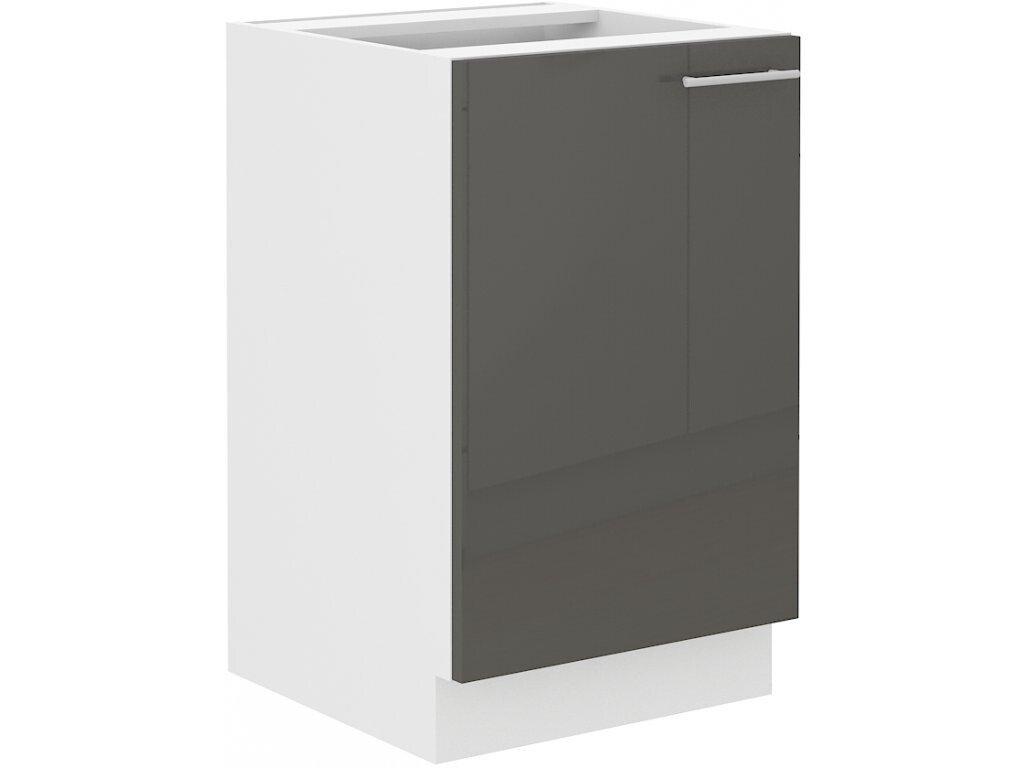 Szafka pod zlewozmywak dolna LAJLA – szerokość 50 cm, szara/biała