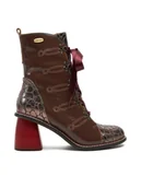 Botki damskie - Laura Vita Botki Evcao 311 Brązowy - miniaturka - grafika 1