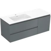 Szafki łazienkowe - Mexen Orio szafka łazienkowa 120 cm z umywalką Otis lewą, 2S, 1D, grafit mat/biała mat - 91A13-12047-3-BBFFF66-W18L01 - miniaturka - grafika 1