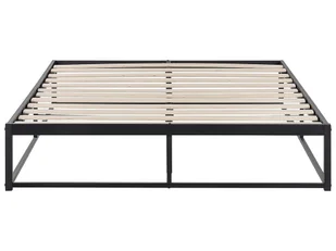 Łóżko metalowe 140 x 200 cm czarne VIRY - Łóżka - miniaturka - grafika 6