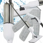 Miotły, szufle, mopy - MOP PŁASKI ZE SPRYSKIWACZEM OBROTOWY SOLIDNY SPRAY 3X ZAPASOWE WKŁADY - miniaturka - grafika 1