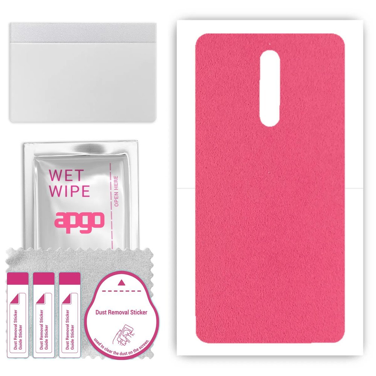 Folia naklejka skórka strukturalna na TYŁ Zamsz do Nokia 8 - Zamsz Różowy - apgo SKINS