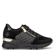Sneakersy damskie - Sneakersy Rieker N6314-00 Czarny - miniaturka - grafika 1