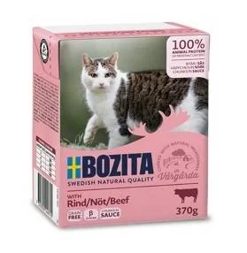 Bozita z Wołowiną kawałki w sosie Kartonik 370g NBOZ3944 - Mokra karma dla kotów - miniaturka - grafika 4
