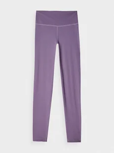 Damskie legginsy treningowe 4F 4FWAW24TFTIF30 - fioletowe - Spodnie sportowe damskie - miniaturka - grafika 1