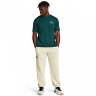 Spodnie sportowe męskie - Męskie spodnie treningowe Under Armour Project Rock Hwt Terry Jgr - kremowe - UNDER ARMOUR - miniaturka - grafika 1