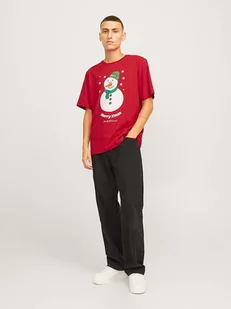 Jack & Jones Koszulka w kolorze czerwonym - Koszulki męskie - miniaturka - grafika 1