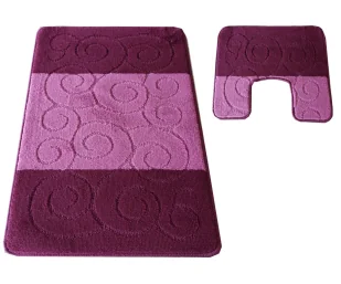 Komplet fioletowych dywaników łazienkowych H4-C70 - Dywaniki łazienkowe Komplet fioletowych dywaników łazienkowych H4-C70 - Dywaniki łazienkowe - miniaturka - grafika 1