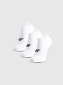 Skarpetki dla dzieci - 4F Skarpetki sportowe przed kostkę (3-pack) chłopięce - białe 32-34 - miniaturka - grafika 1