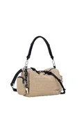 Torebki damskie - Desigual, BAG_HALF LOGO RAFFIA HA Women's, biała - miniaturka - grafika 1