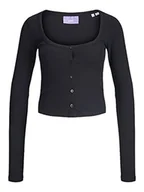Swetry damskie - JACK & JONES Jxfunny STR Ls Rib kardigan JSR damski kardigan - miniaturka - grafika 1