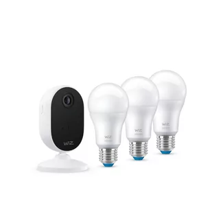 Zestaw bezprzewodowa kamera bezpieczeństwa + 3 żarówki WiFi WIZ - Zestawy do monitoringu - miniaturka - grafika 1