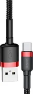 Kable USB - Kabel USB Baseus USB-A - microUSB 1 m Czarno-czerwony (CAMKLF-B91) - miniaturka - grafika 1
