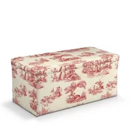 Pufy i podnóżki - Dekoria.pl Dekoria.pl Skrzynia tapicerowana tło ecru czerwone postacie 120 × 40 × 40 cm Avinon 526-132-15 - miniaturka - grafika 1