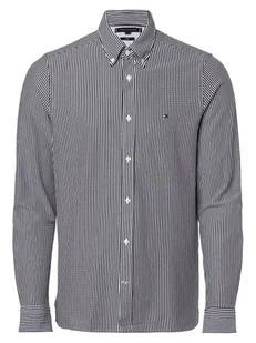 Tommy Hilfiger Koszula męska Mężczyźni Slim Fit Bawełna niebieski w paski button down, M - Koszule męskie - miniaturka - grafika 1