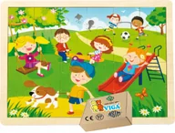 Zabawki sensoryczne - PUZZLE drewniane PLAC ZABAW zabawki dla przedszkolaka małego dziecka VIGA zabawka montessori - miniaturka - grafika 1