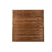 Ogrodzenia - Płot lamelowy szczelny Lizbona 179x179 cm drewniany brązowy Werth-Holz - miniaturka - grafika 1