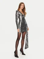 Sukienki - BARDOT Sukienka koktajlowa 59598DB Srebrny Slim Fit - miniaturka - grafika 1