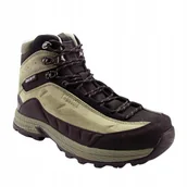 Buty trekkingowe męskie - Buty trekkingowe męskie skórzane z membraną Big Star OO174453 khaki 44 - miniaturka - grafika 1