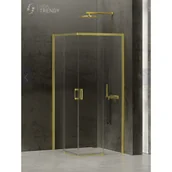 Kabiny prysznicowe - New Trendy D-0414A/D-0415A KABINA PRIME LIGHT GOLD KWADRATOWA U 70x70x200 CZYSTE 6mm ACTIVE SHIELD - miniaturka - grafika 1