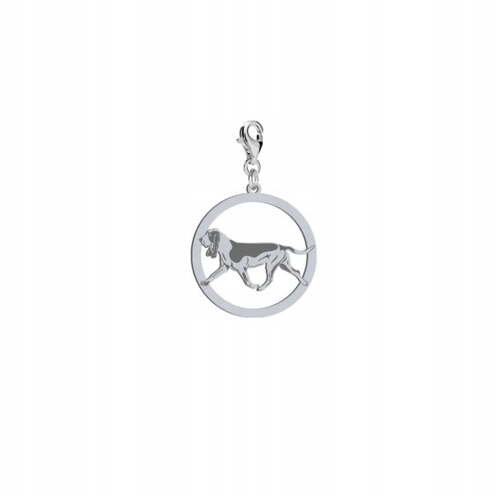 Charms Srebrny z psem Gończy hiszpański 925 Biżuteria DEDYKACJA GRATIS