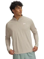 Koszulki sportowe męskie - Under Armour Koszulka funkcyjna w kolorze beżowym - miniaturka - grafika 1