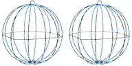 Ozdoby bożonarodzeniowe - vidaXL Piłka z 320 diodami LED 2 pcs Zimna biel 50 cm Metal - miniaturka - grafika 1