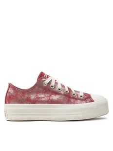 Converse Trampki Chuck Taylor All Star Lift Platform Suede Shimmer A11634C Różowy - Trampki damskie - miniaturka - grafika 1