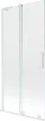Parawany nawannowe - Mexen Velar L parawan nawannowy 2-skrzydłowy rozsuwany 95 x 150 cm, transparent, biały - 896-095-003-01-20 - miniaturka - grafika 1