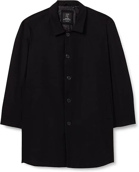 JP 1880 PŁASZCZ MĘSKI CZARNY GŁADKI KLASYCZNY Z WEŁNĄ 5XL 6BA