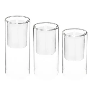 Świece Elektryczne Led W Szklanych Stojakach, 3 Sztuki - Świece - miniaturka - grafika 1