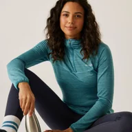 Bluzy sportowe damskie - Regatta Polar damski z suwakiem 1/2 Yonder II Niebieski, Rozmiar: 44 - miniaturka - grafika 1