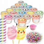 Cukier i słodziki - Cukier 20x 100g Do Waty Kolorowy i Smakowy + Posypki + Postacie + Patyki - miniaturka - grafika 1
