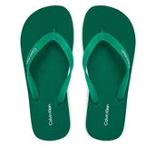 Klapki i japonki męskie - Japonki Calvin Klein Logo Strap HM0HM02105 Zielony - miniaturka - grafika 1