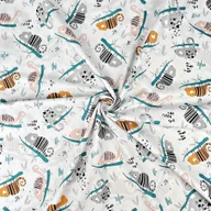 Pasmanteria - Tkanina bawełniana kameleony pomarańczowo morelowe - miniaturka - grafika 1