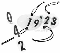 Akcesoria jeździeckie - HORZE Numerek startowy 3 cyfry mocowane na gumki 2 szt - miniaturka - grafika 1