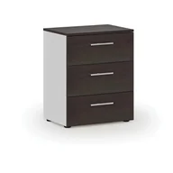 Szafki biurowe - Komoda biurowa do biurka PRIMO WHITE, 740 x 600 x 420 mm, biały/wenge - miniaturka - grafika 1