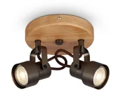 Lampy sufitowe - Briloner 2872-025R - LED Oświetlenie punktowe SPOTLIGHT 2xGU10/5W/230V brązowe - miniaturka - grafika 1