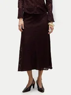 Spódnice - Vero Moda Spódnica midi Urshila 10336946 Bordowy Regular Fit - miniaturka - grafika 1