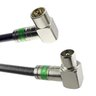 Kable - Gotowy kabel DVB-T Wtyk TV kątowy - Gniazdo TV kątowe 2m - miniaturka - grafika 1