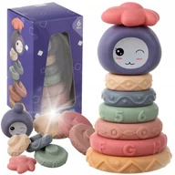 Zabawki sensoryczne - KLOCKI SENSORYCZNE DLA NIEMOWLĄT 8 miękkich elementów edukacyjne dla dzieci - miniaturka - grafika 1