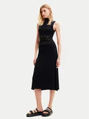 Sukienki - Desigual Sukienka codzienna Nueva York 24SWVK11 Czarny Regular Fit - miniaturka - grafika 1