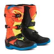 Buty motocyklowe - Buty Cross Dziecięce Alpinestars Tech 3S Pomarańczowy Fluorescencyjny/Emaliowy/Niebieski/Żółty Fluorescencyjny42 - miniaturka - grafika 1