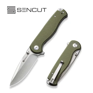 Nóż składany Sencut Errant Green G10, Satin 9Cr18MoV (S23054B-2) - Noże - miniaturka - grafika 1