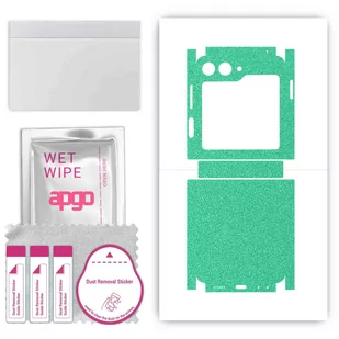 Folia naklejka skórka strukturalna na TYŁ+BOKI do Samsung Galaxy Z Flip5 -  Seledynowy Pastel Matowy - apgo SKINS - Szkła hartowane na telefon - miniaturka - grafika 1