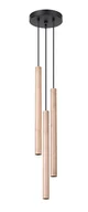 Lampy sufitowe - Drewniana industrialna lampa wisząca tuby - A379 W3-W79 - miniaturka - grafika 1