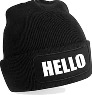 Gadżety dla niej i dla niego - Czapka Bawełniana Zimowa BEANIE HELLO na PREZENT - miniaturka - grafika 1