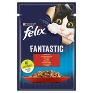 Mokra karma dla kotów - Purina Felix Wołowina w galaretce saszetka 85g 45680-uniw - miniaturka - grafika 1