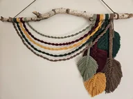 Dekoracje domu - Makrama - jesienne liście - miniaturka - grafika 1