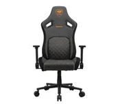 Fotele gamingowe - Cougar Defensor Grey F Gamingowy do 120kg Tkanina Szaro-pomarańczowy - miniaturka - grafika 1